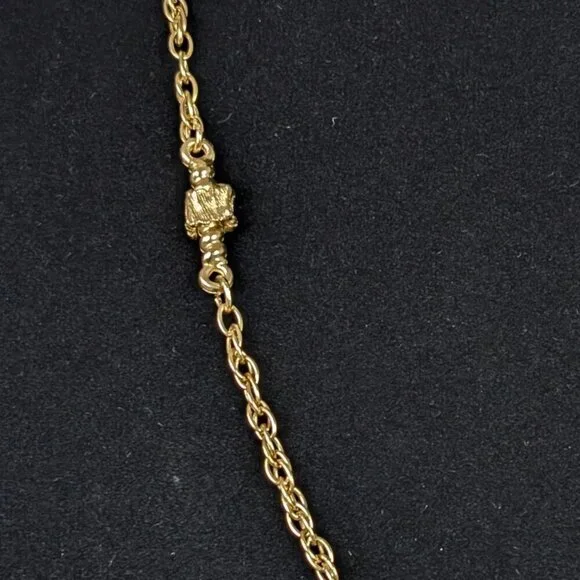 V. Block-Accented Rope Chain Necklace - Picture 3 of 5